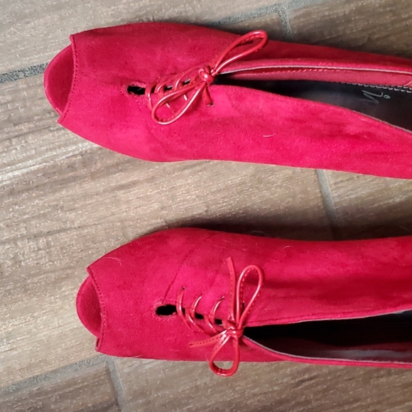 Impo Shoes Impo Scarlet Red Suede Sahara Heels Pumps Shoes Poshmark